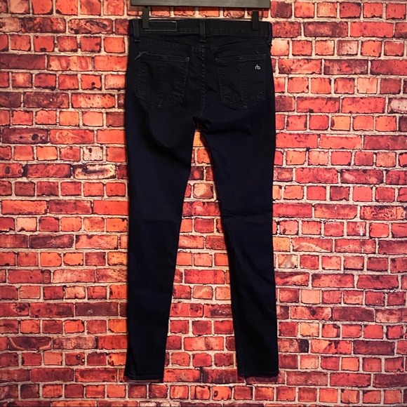 Rag & Bone Legging Skinny Jeans in Dark Indigo Womens size 26 Mid-Rise Stretch - Picture 5 of 11